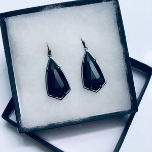 Carla Gunmetal Dangle Earrings